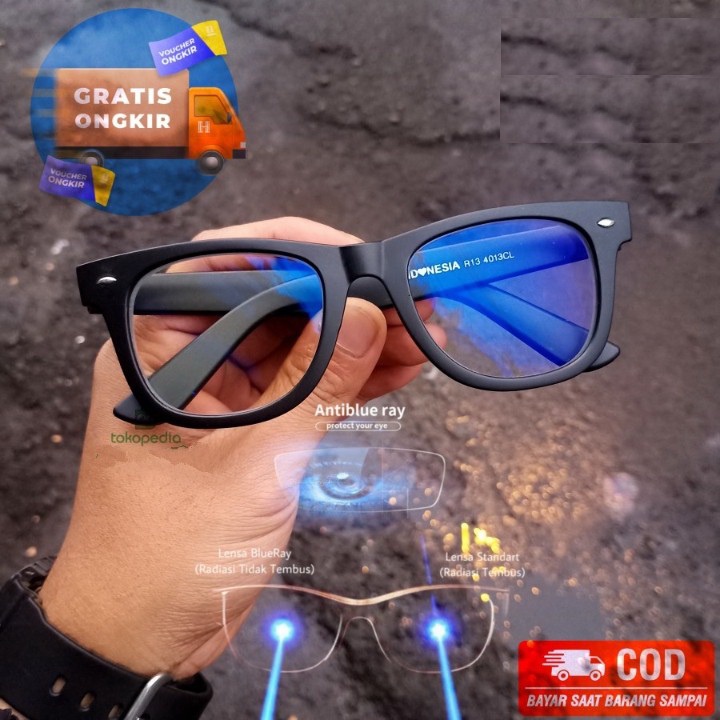 Paket lensa min/plus - photocromic - blueray - bluecromic - Ray-Ben wayfarer