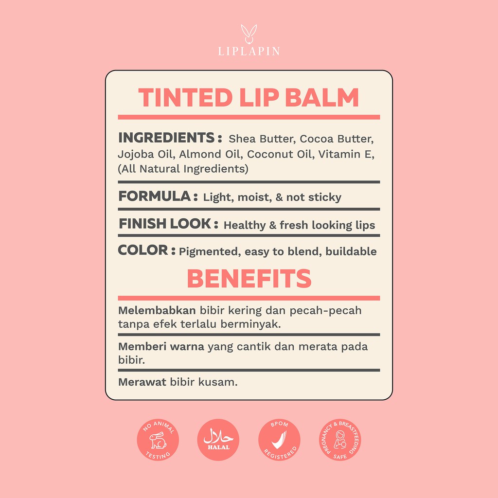 Liplapin Tinted Lip Balm [BPOM]