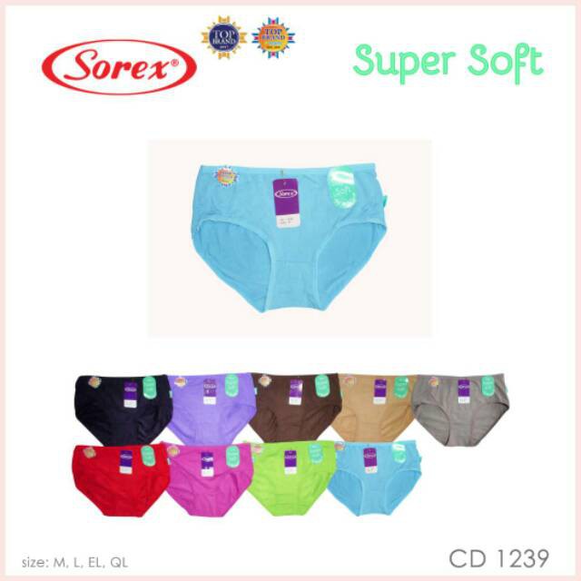 1pcs CD Celana Dalam Wanita SOREX Super Soft 1239 Original 100% SRCDD02