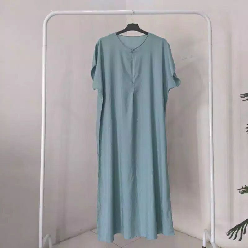 BUSUI FRIENDLY DASTER POLOS BUSUI PANJANG SEMATA KAKI RAYON DASTER LONG KEKINIAN-Telor Asin