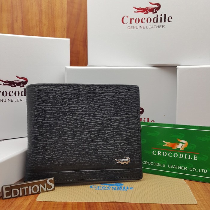 DOMPET KULIT ASLI IMPORT PRIA ED CROCODILE BLACK C1202 12 DOMPET KULIT ASLI IMPORT PRIA ED CROCODILE BLACK C1202 12