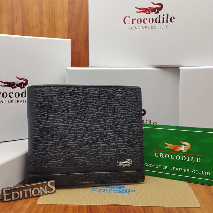  DOMPET  KULIT ASLI  IMPORT PRIA ED CROCODILE  BLACK C1202 12 