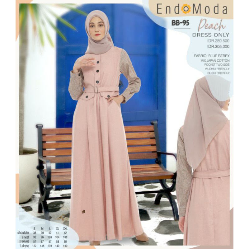 GAMIS MUSLIMAH ENDOMODA BB 95 SALEM PEACH