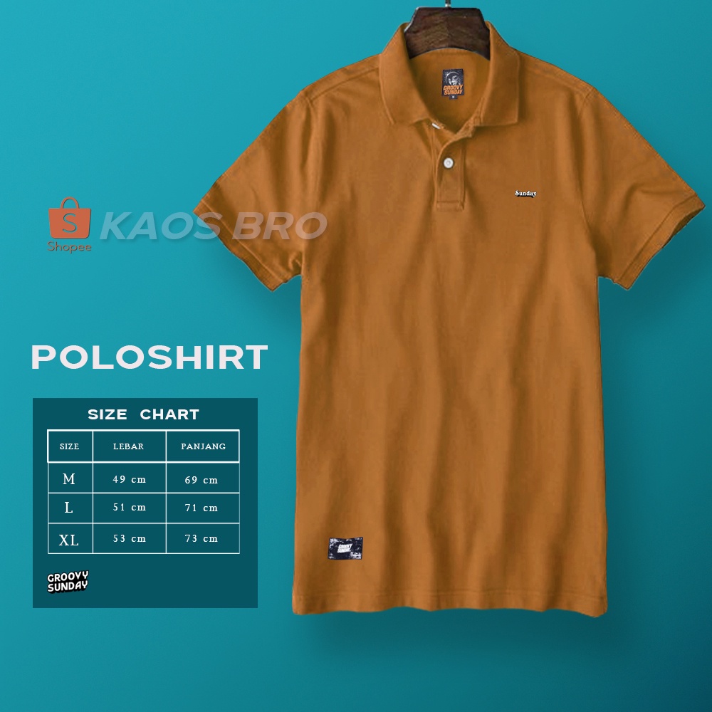 Kaos Bro - Kaos Kerah Polo Shirt Kuning Mustard Polos Kaos Krah Lengan Pendek Premium Pria Wanita