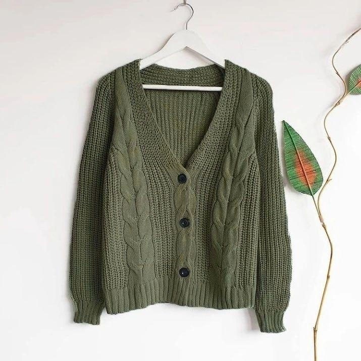 Cable Cardy Outer Rajut Tebal / Cardigan Rajut Kancing Terbaru / Outer Cardigan Wanita Bahan Rajut Premium