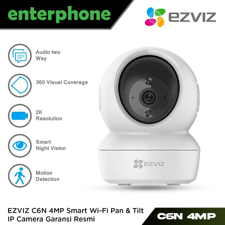 EZVIZ C6N 4MP Smart Wi-Fi Pan &amp; Tilt IP Camera Garansi Resmi