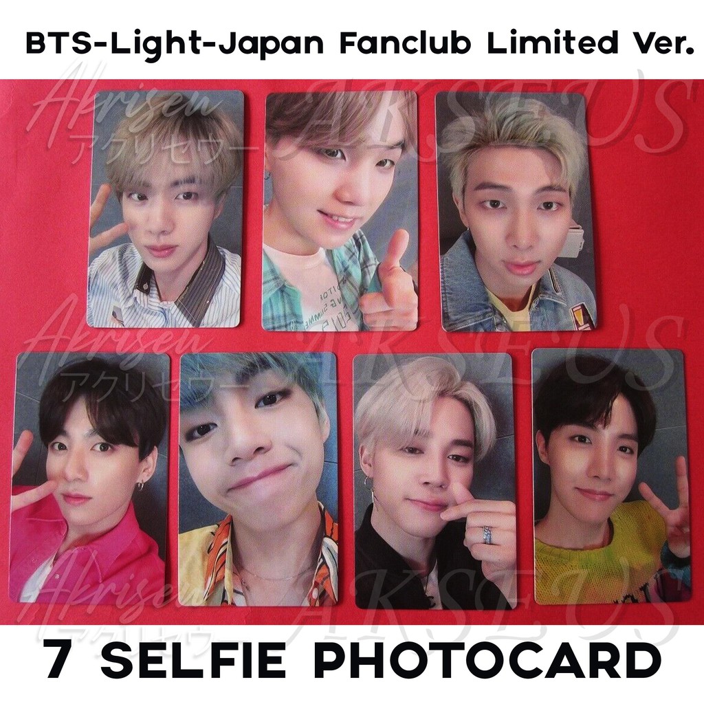 BTS Replika Photocard Lights/Boy With Luv Japan fan Fanclub limited ver