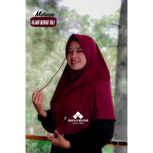 HIJAB TALI BERGO TALI BELAKANG JUMBO BAHAN JERSEY PREMIUM