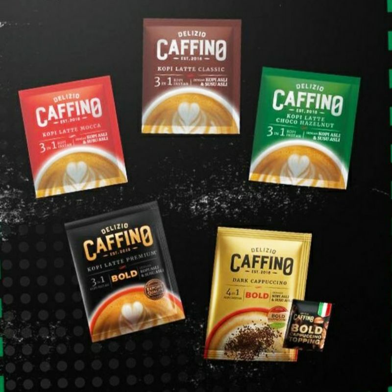 

CAFFINO KOPI LATTE mocha classic hazelnut bold cappucino - kopi sachet ecer