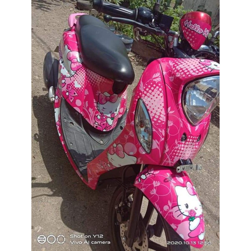 Jual Stiker fino motif hellokitty.Decal Yamaha fino pink hellokitty ...