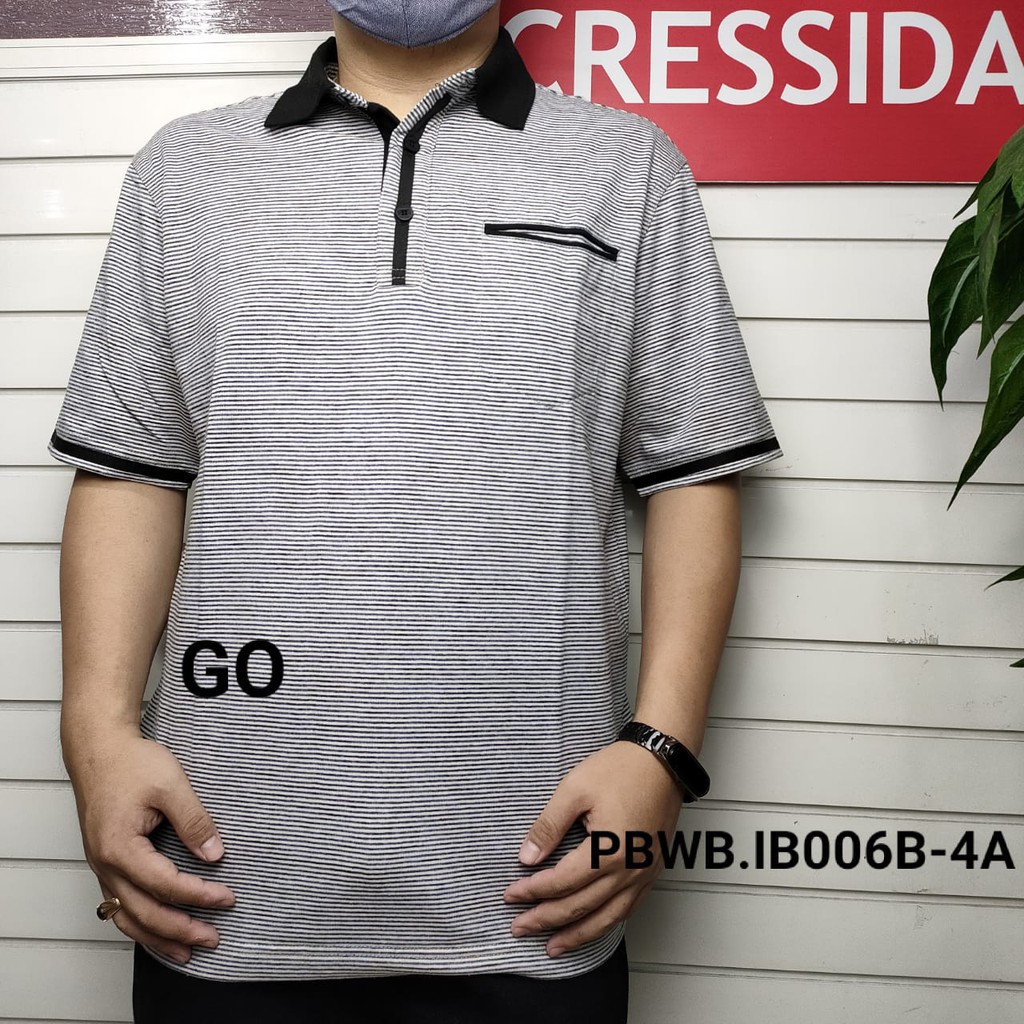 gos CRESSIDA PBWB BIGSIZE POLO T-SHIRT Pakaian Pria Atasan Kaos Polo Berkerah Wangky Polo Lengan Pen