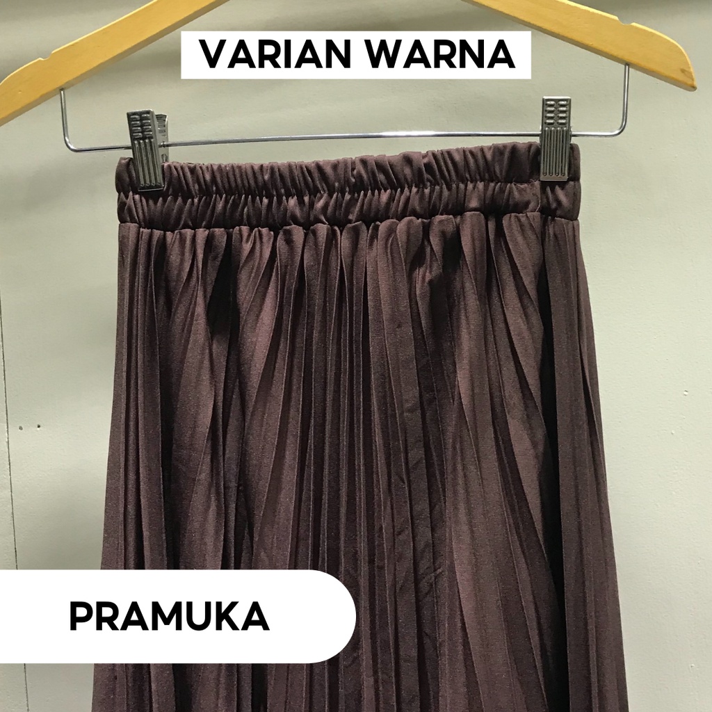 Rok termurah Jumbo Plisket Pendek Wanita 7/8 / Rok Payung Wanita-Pramuka