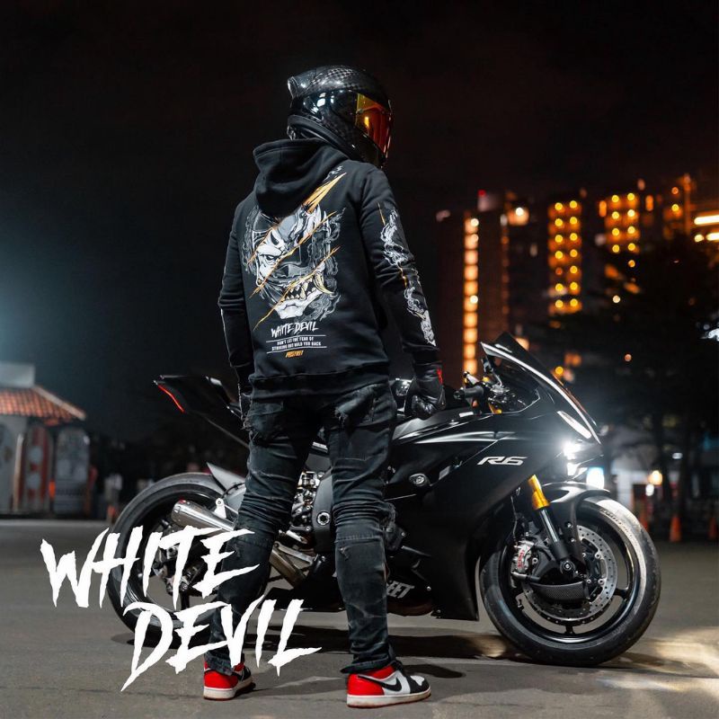 Sweater Hoodie Prostreet White Devil Premium Quality Size M L XL / Sweater Prostreet / Hooodie Prostreet Sunmori