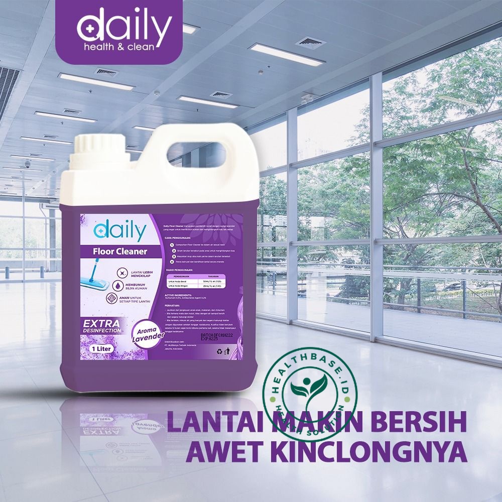 PEMBERSIH LANTAI RAMAH LINGKUNGAN LAVENDER | FLOOR CLEANER 1 LITER ANTIBACTERIAL