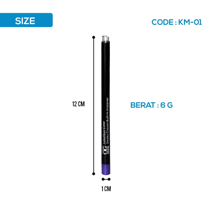 

Pensil Alis/Mata Og Crayon Og Smoky Crayon Built In Sharpener (Km -01)