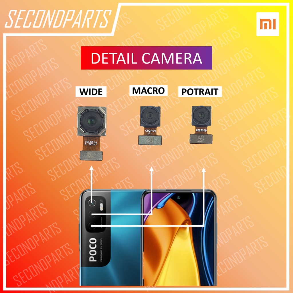 KAMERA BELAKANG XIAOMI REDMI NOTE 10 5G / POCO M3 PRO 5G ORIGINAL COPOTAN