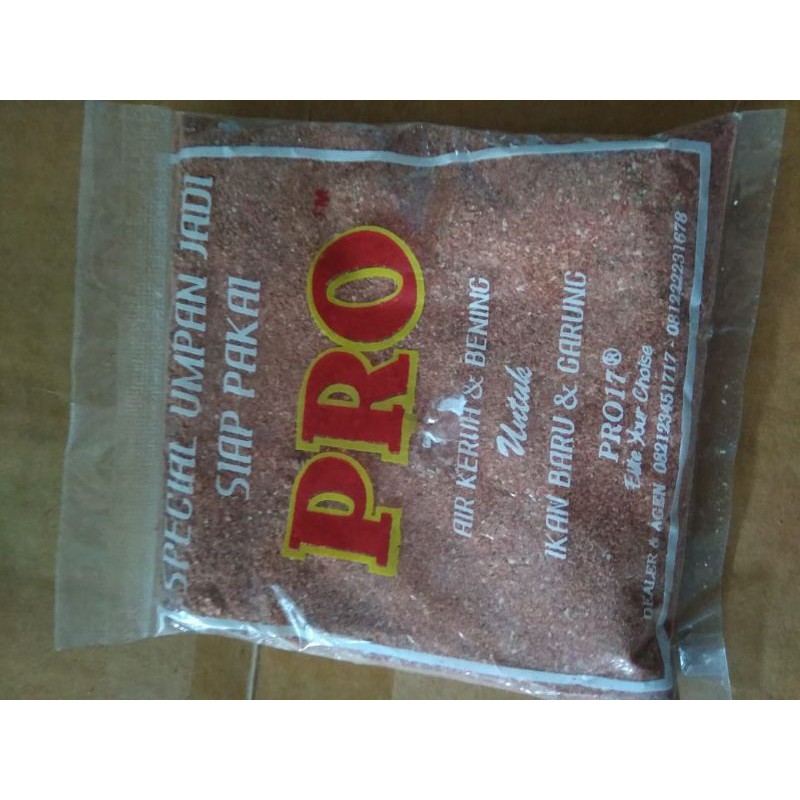 Umpan ikan mas pelet PRO merah aroma wangi siap pakai