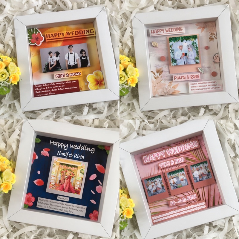 Hadiah Bingkai 3D Popup Polaroid Wedding  1