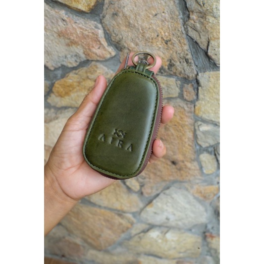 AIRA | Gantungan Kunci Kulit Asli STNK Holder Oval