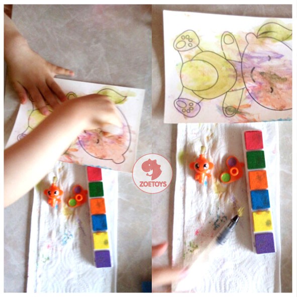 Zoetoys Finger Painting - Set | 6 ct. Washable Cat Tangan Perlengkapan Mewarnai Melukis dengan Jari Stamp | Non Toxic Colors | Mainan Edukasi Anak