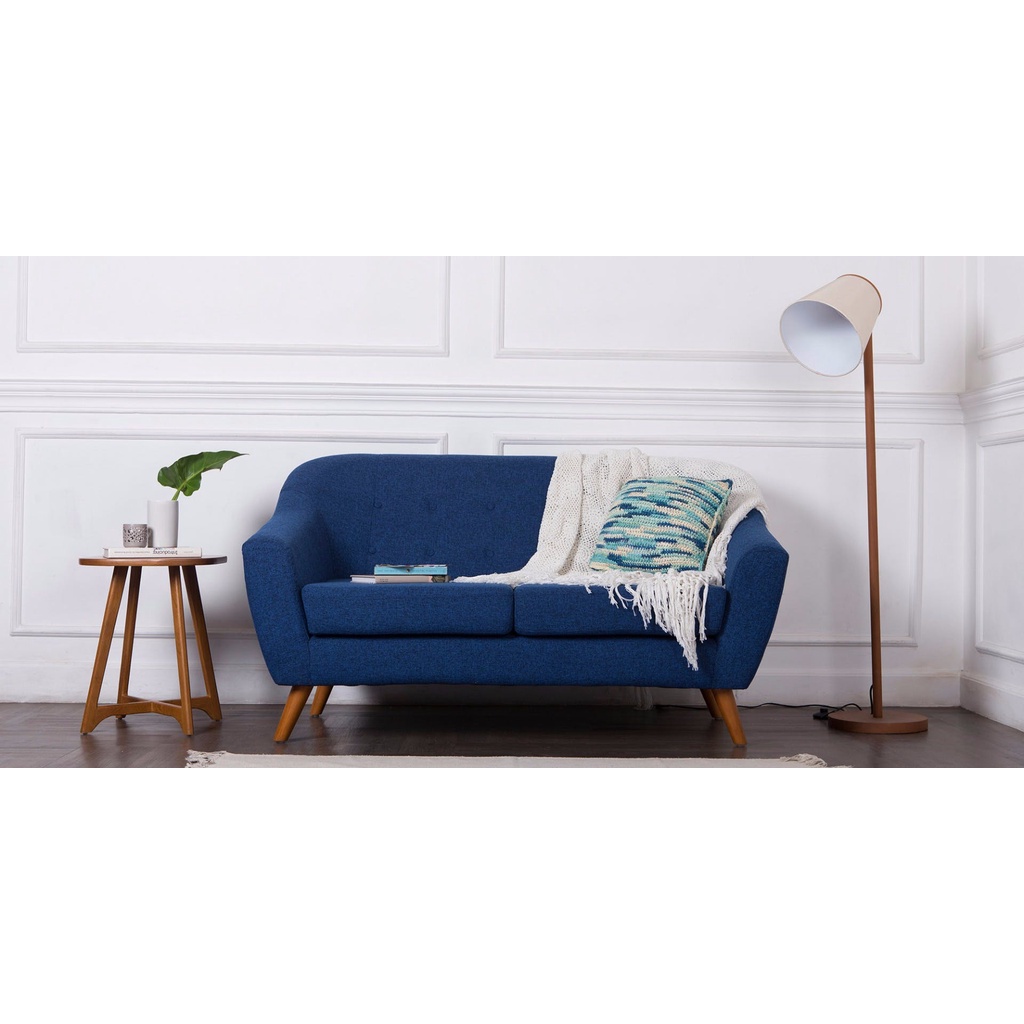 Sofa 2 Seater Fabelio Jobi Navy Scandinavian Nordic