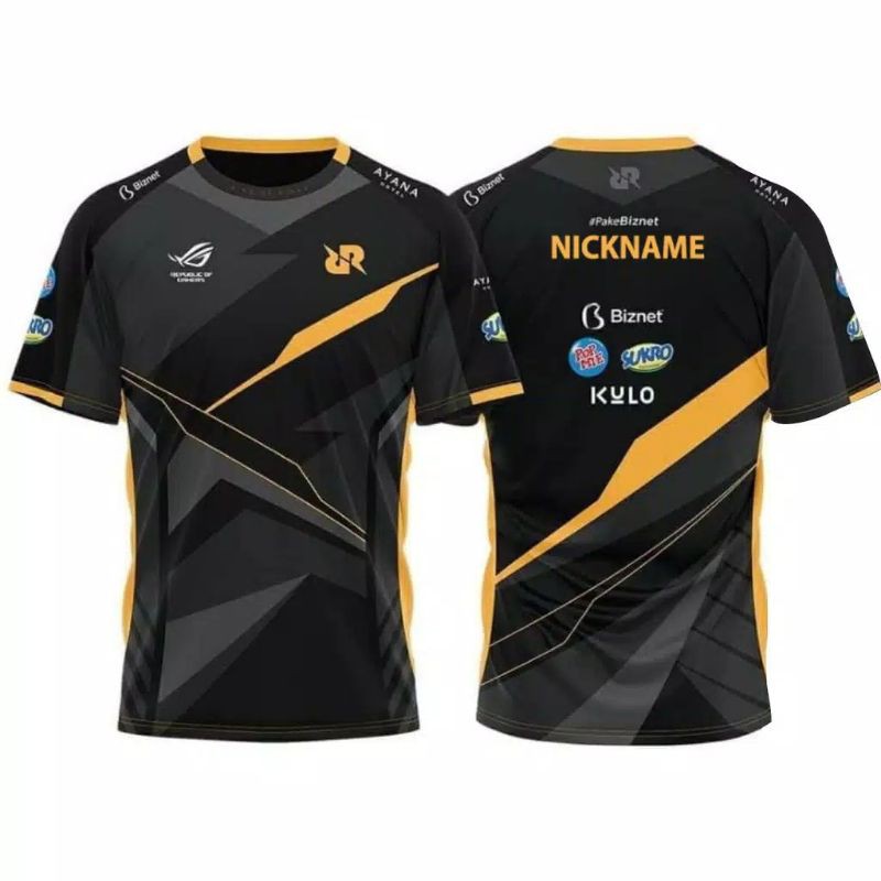 BAJU KAOS JERSEY GAMING ESPORT NEW RRQ 2021 TERBARU FF ML PUBG