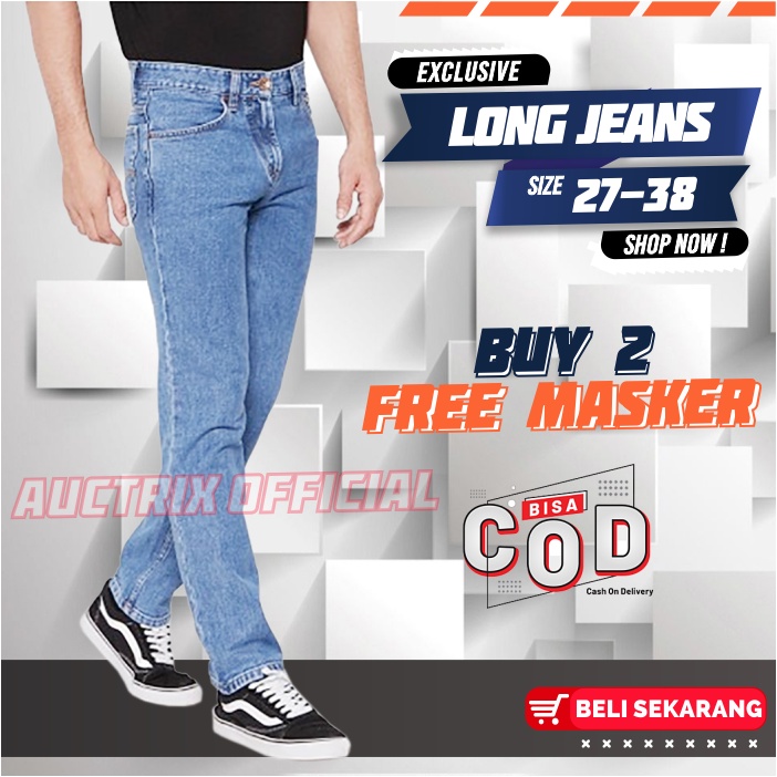 Celana Jeans Panjang Pria Dewasa Reguler Standar Distro Jins Cowok Laki laki Premium ORIGINAL Asli