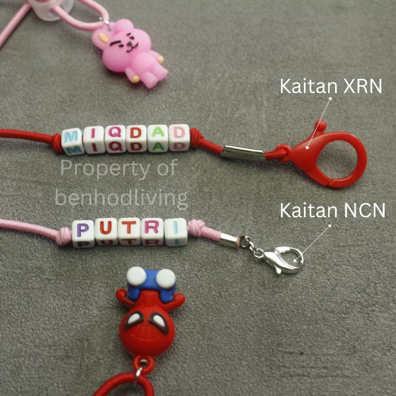 Tali Masker BT21 Custom Nama HAQ - Strap Masker BTS / Konektor Masker BT21 / Kalung Masker