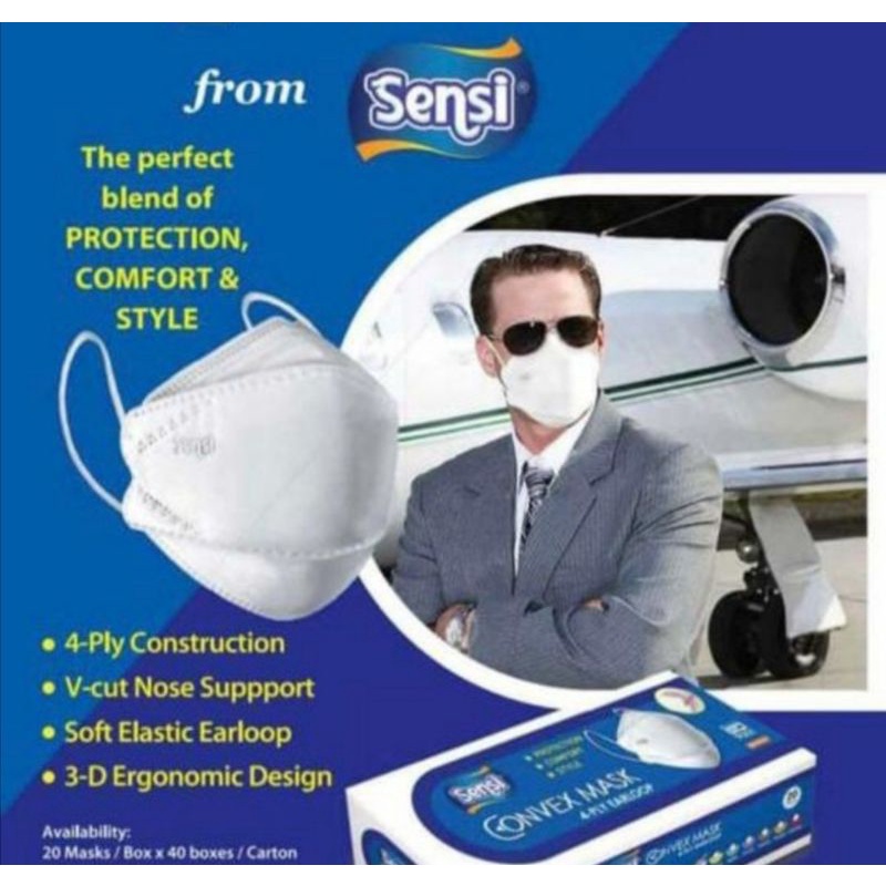 Masker Sensi Convex Mask 4 ply isi 20 pcs