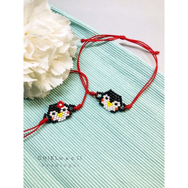 Gelang Tali Manik Miyuki Pinguin|Gelang Couple