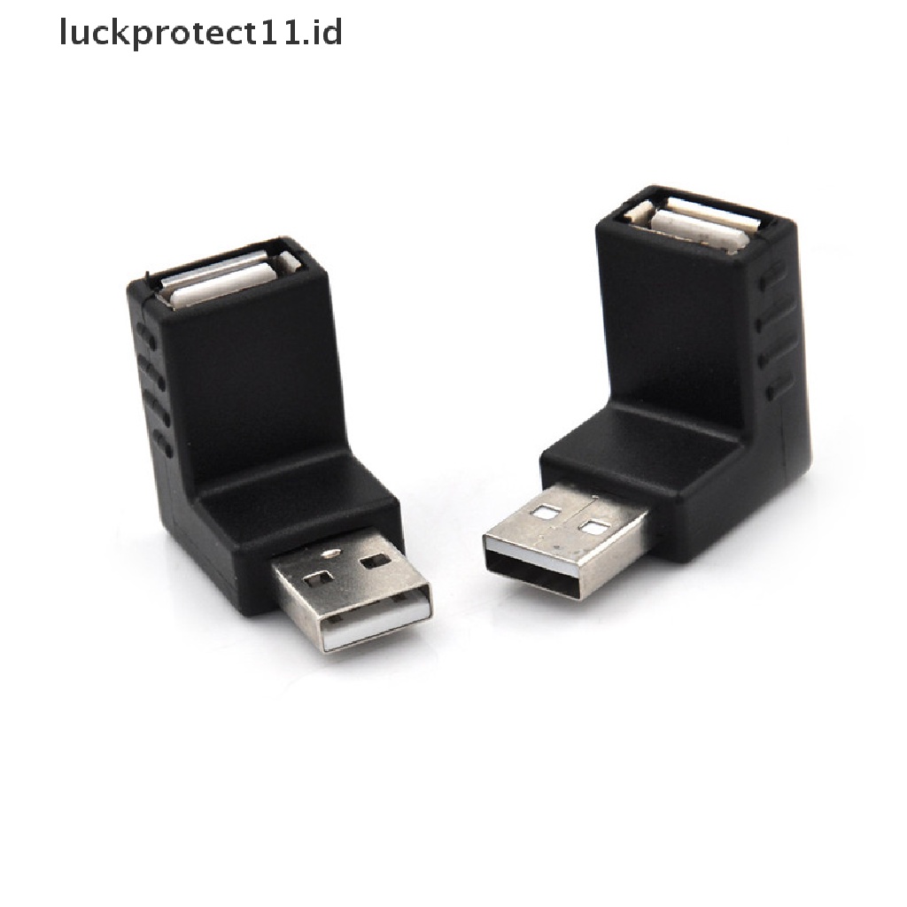 Adapter Konektor Extension USB 2.0 Male Ke Female Bentuk L