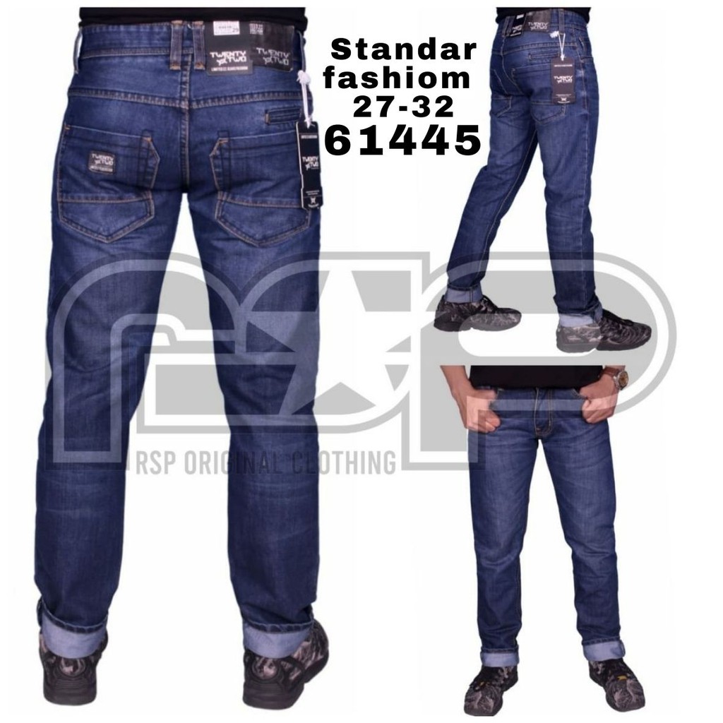 RSP OFFICIAL - Celana Panjang Jeans Pria Standar Straight Reguler Original Denim nomor no/size 27-32