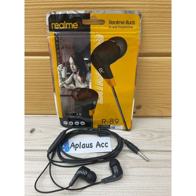 Handsfree Realme R89 + Mic Stereo Earphone R-89 Suara Bagus