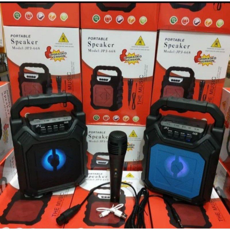 SPEAKER BLUETOOTH PORTABLE JPJ-668 free mic /speaker karoke