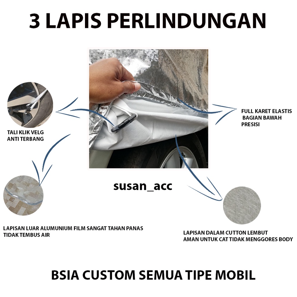 OUTDOOR PREMIUM Brio Body Cover Mobil Brio Sarung Mobil Brio/brio rs/brio satya/brio lama/all new brio/new brio/brio 2022/brio 2021