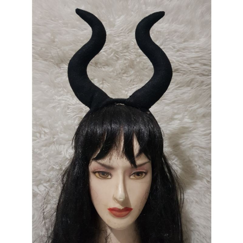 Bando Maleficent Devil Kostum Halloween Hitam Merah Kostum Maleficent Tanduk maleficent Black Fairy