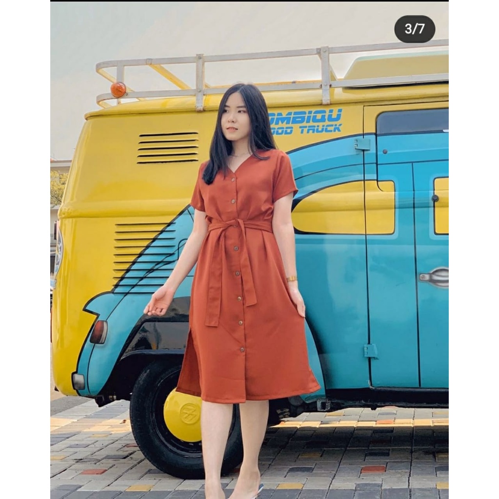 Toply shop Dres wanita  Formal dres korean anisa