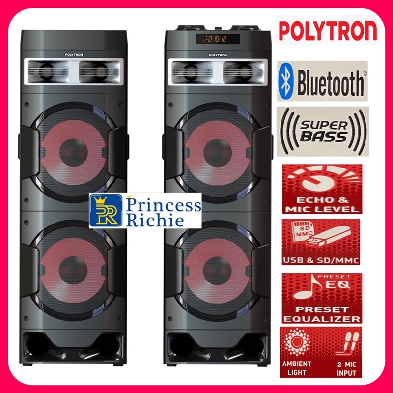 polytron speaker Aktif PAS 10DF22 bluetooth karaoke super bass