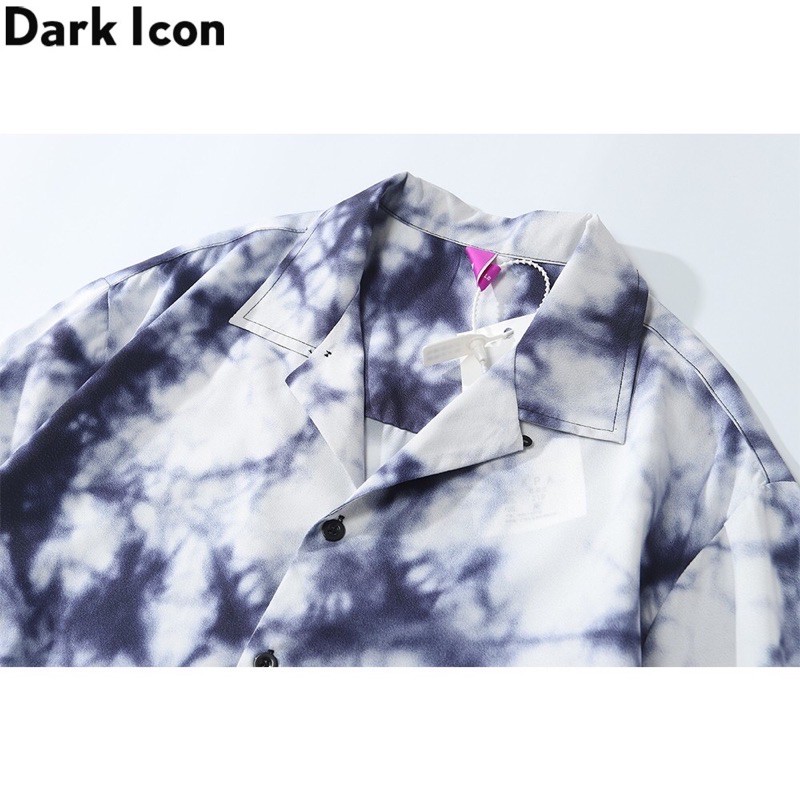 KEMEJA TYE DIE ABSTRAK IMPORT PRIA HAWAI KOREA AMERIA ORIGINAL M-2XL HN12