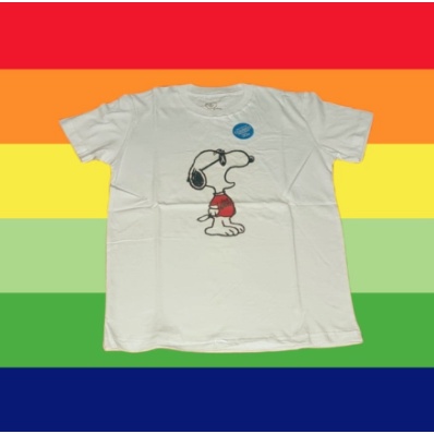 Kaos T-shirt Pakaian Anak Kaws x Uniqlo x Peanut Joe Kaws Yawn Putih