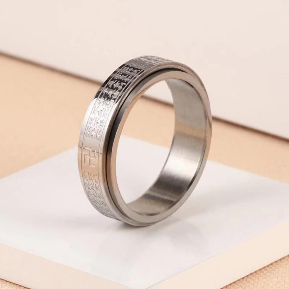 Timekey Cincin Pasangan Bahan Stainless Steel Warna Gold Untuk Priawanita A6K7