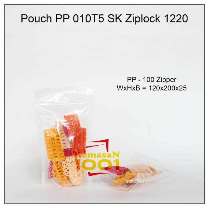 Seal Kecil Pouch PP Bening Ziplock 12x20