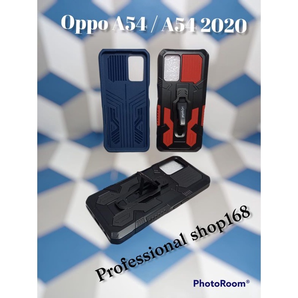 PS - OPPO A54 / A54 2020 / A16 / A16 2021 CASE ROBOT CASE I-CRYSTAL SERIES STANDING HARDCASE KLIP CA