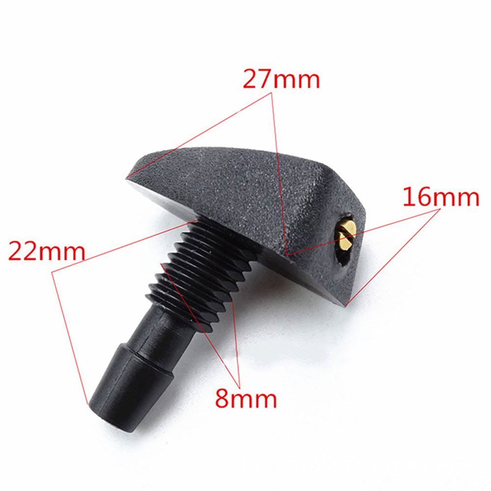 QUINTON Universal Windshield Washer Nozzle Cleaning Exterior Accessories Washer Jet Wiper Nozzle Fan Shaped Black Water Spray Jets Car Accessories/Multicolor