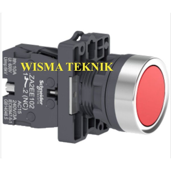 Push Button Flush Red 1NC Schneider XA2EA42