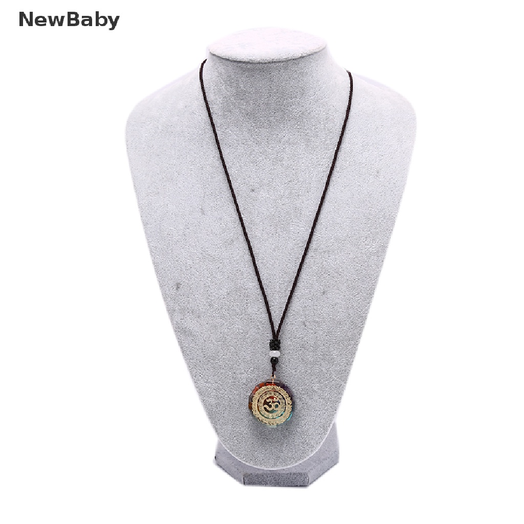 Newbaby Orgonite Kalung Tali Dengan Liontin Batu Chakra Penyembuh Energi Untuk Meditasi Bayi Handmade