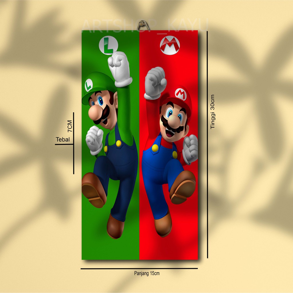 SUPER MARIO Hiasan dinding GAME Hiasan Kamar Poster Kayu Pajangan Rumah/ dekorasi dinding  Walldecor