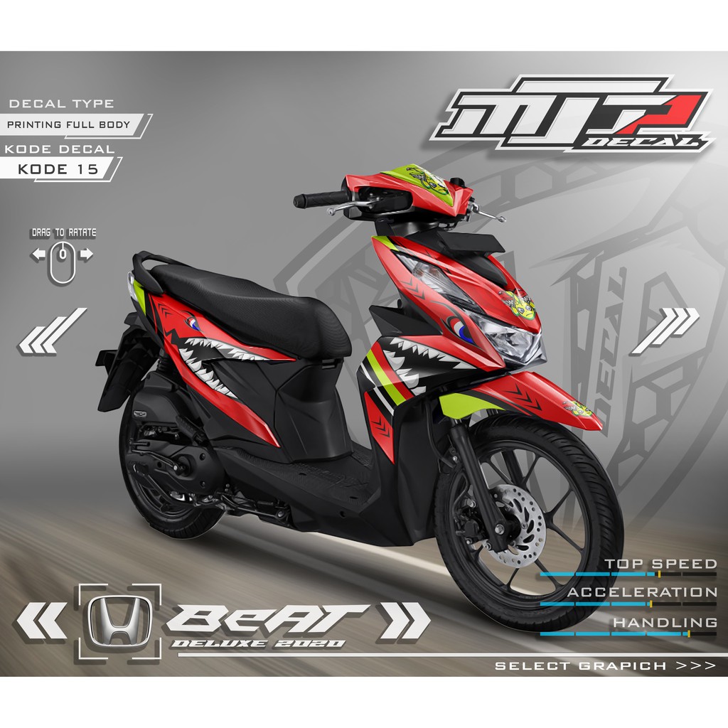 Decal sticker full body BEAT new fi 2020 - dekal stiker beat 015 BABY SHARK