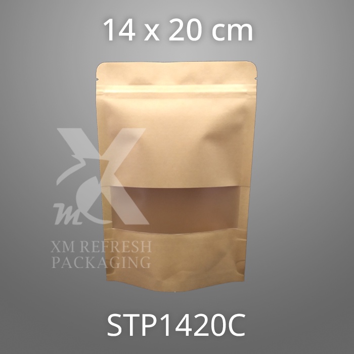 

14*20cm (50pcs) Kemasan kertas kraf untuk Bumbu Powder Bubuk Masker Lulur Kacang Kopi