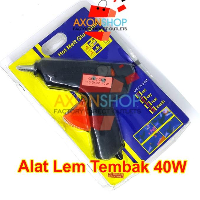 :<:<:<:<] Alat Lem Tembak Besar 40 watt Big Glue Gun Hitam 40W Bakar Lilin